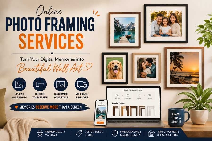 Online Photo Framing Services: Turn Your Digital Memories into Beautiful Wall Art